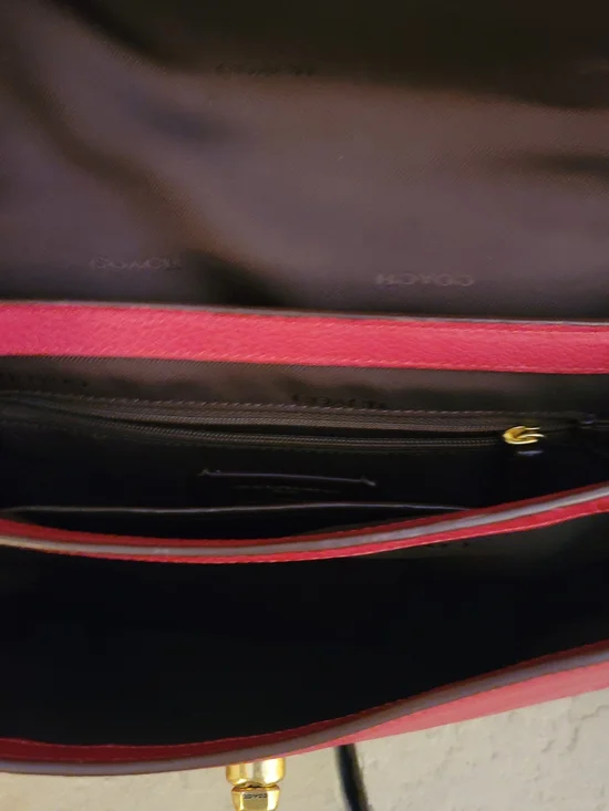 Coach Pink Pebbled Leather Crossbody with Gold Hardware - Picture 3 of 3